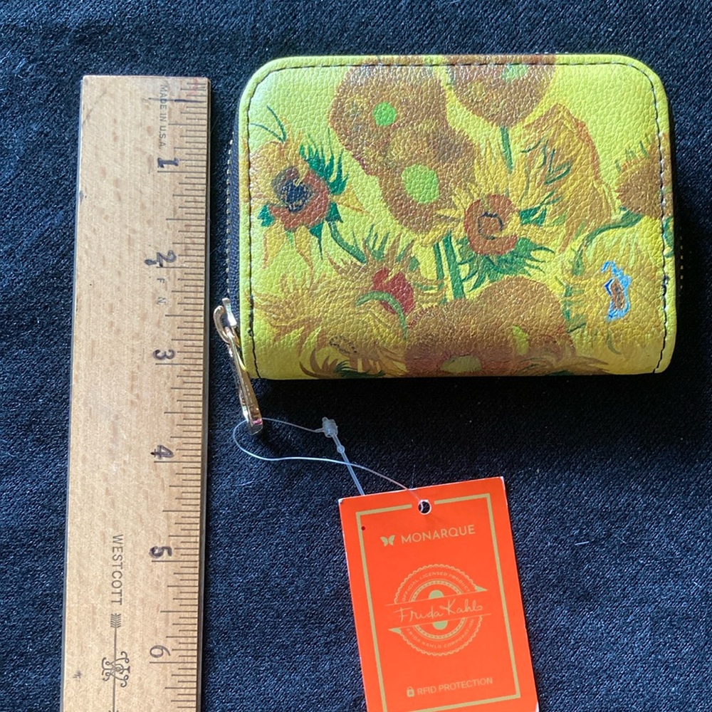 Yellow Floral Women's Zip Wallet